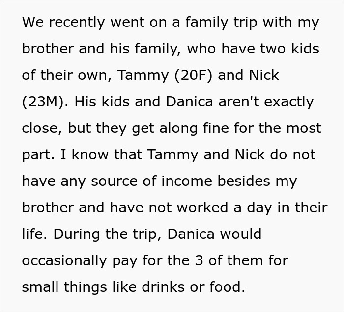 21YO Spends Her Hard-Earned Money On Family Vacation, Aunt Is Upset She’s Making Her Cousins Jealous
