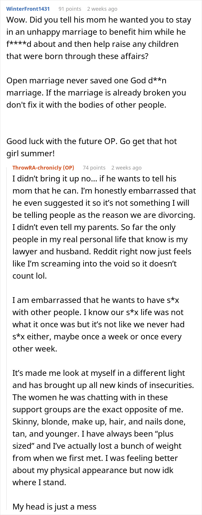 Husband Suggests Opening Relationship While Wife Struggles With Health, Is Served Divorce Papers