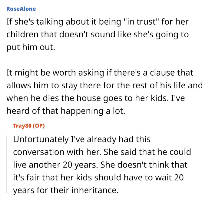 Woman Plans To Leave Long-Term Partner Homeless If She Dies After 20 Years Of Living Together