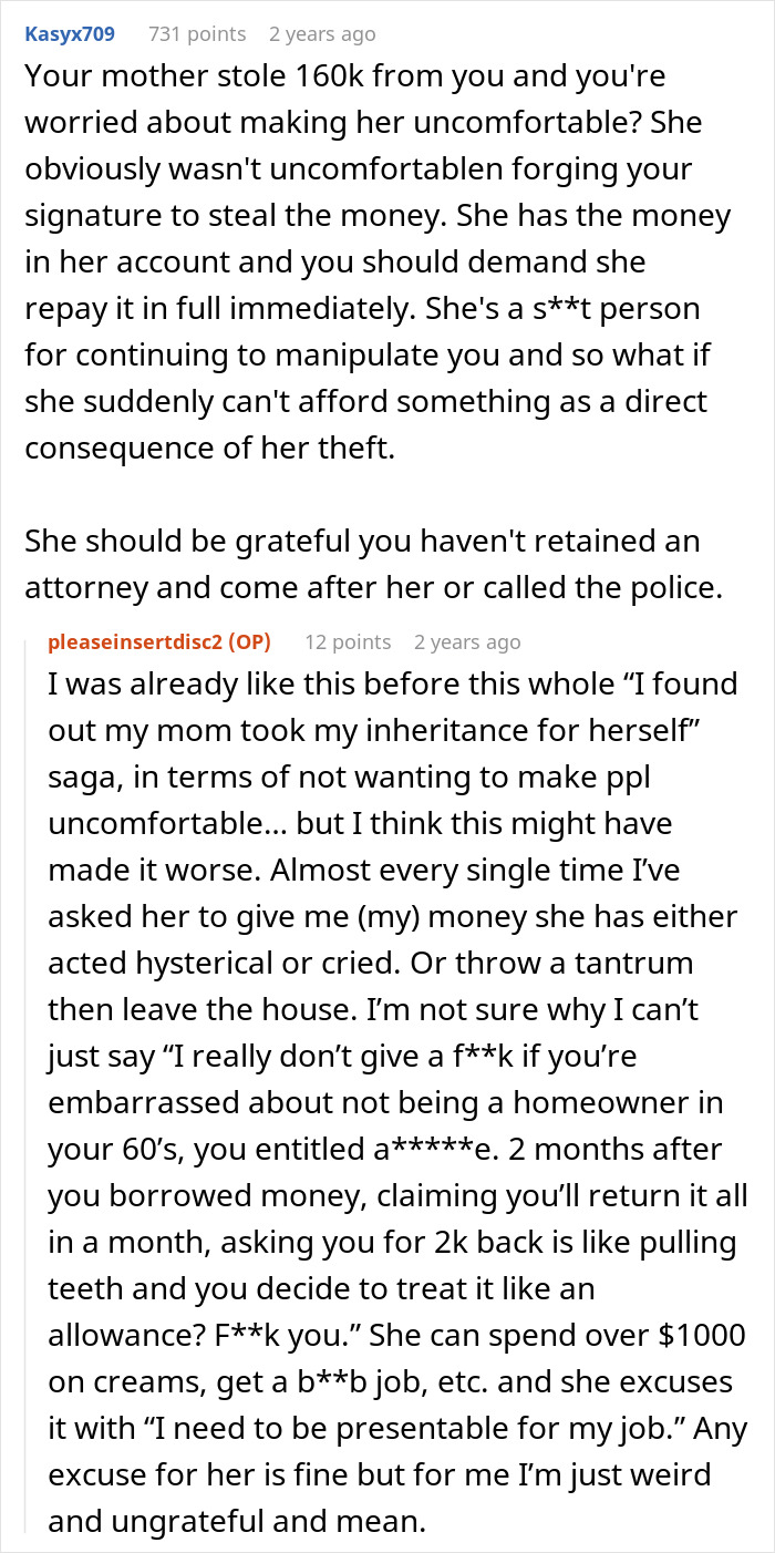 &#8220;She Thinks She&#8217;s Entitled To This Money&#8221;: Mom Sinks Her Claws Into Daughter&#8217;s Inheritance Of $160K