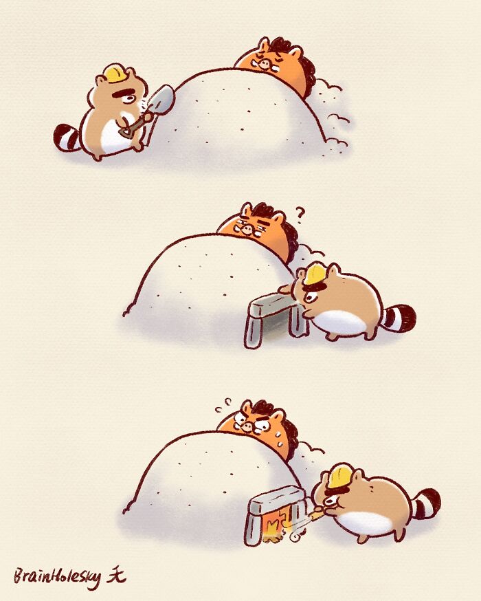 48 Funny Comics By BrainHoleSky That Feature All Kinds Of Cute Animals (New Pics)
