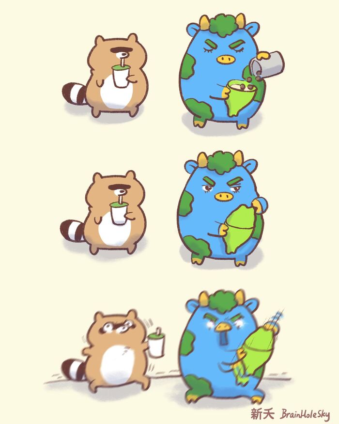 48 Funny Comics By BrainHoleSky That Feature All Kinds Of Cute Animals (New Pics)