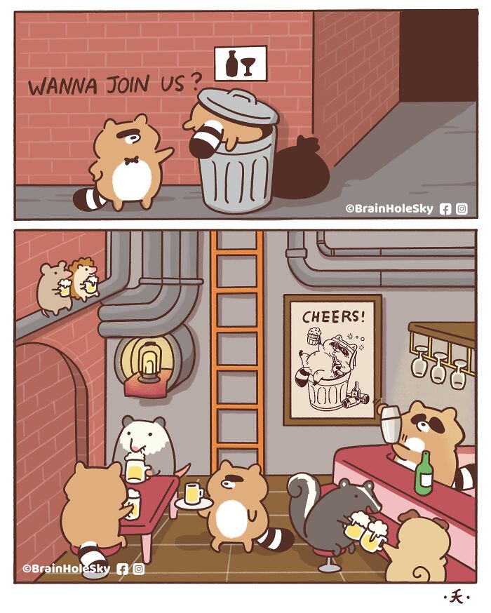 48 Funny Comics By BrainHoleSky That Feature All Kinds Of Cute Animals (New Pics)