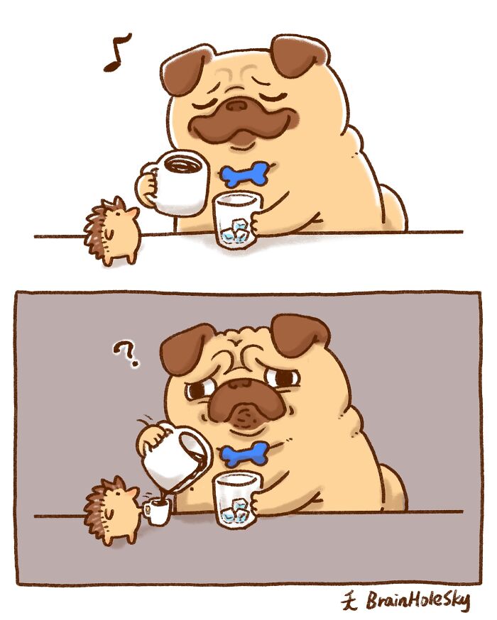 48 Funny Comics By BrainHoleSky That Feature All Kinds Of Cute Animals (New Pics)