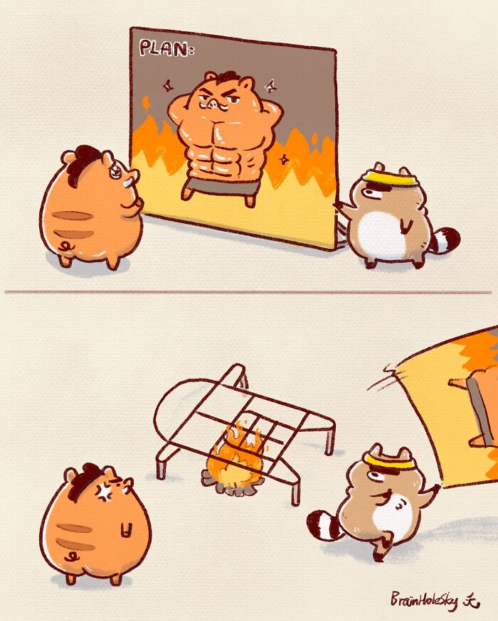 48 Funny Comics By BrainHoleSky That Feature All Kinds Of Cute Animals (New Pics)