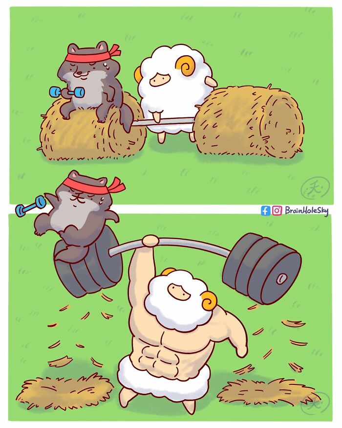 48 Funny Comics By BrainHoleSky That Feature All Kinds Of Cute Animals (New Pics)