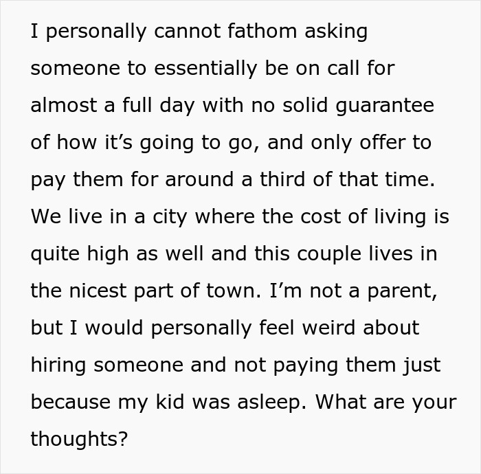 Sitter Refuses 20-Hour Sitting Gig After Being Told They’d Only Be Paid For Awake Time