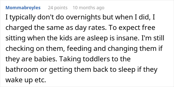 Sitter Refuses 20-Hour Sitting Gig After Being Told They’d Only Be Paid For Awake Time