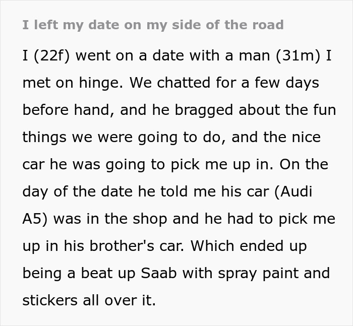Woman’s Date Is A Walking Red Flag, She Ditches Him On The Side Of The Road