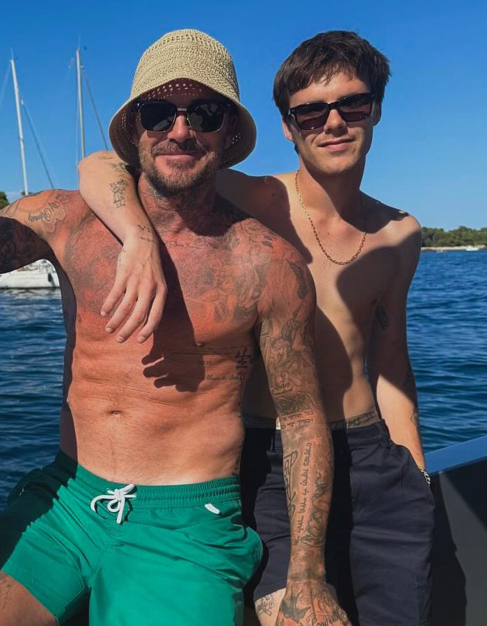 Cruz Beckham&#8217;s Bulge Goes Viral After He Parodies Dad David&#8217;s Famous Speedo Shot