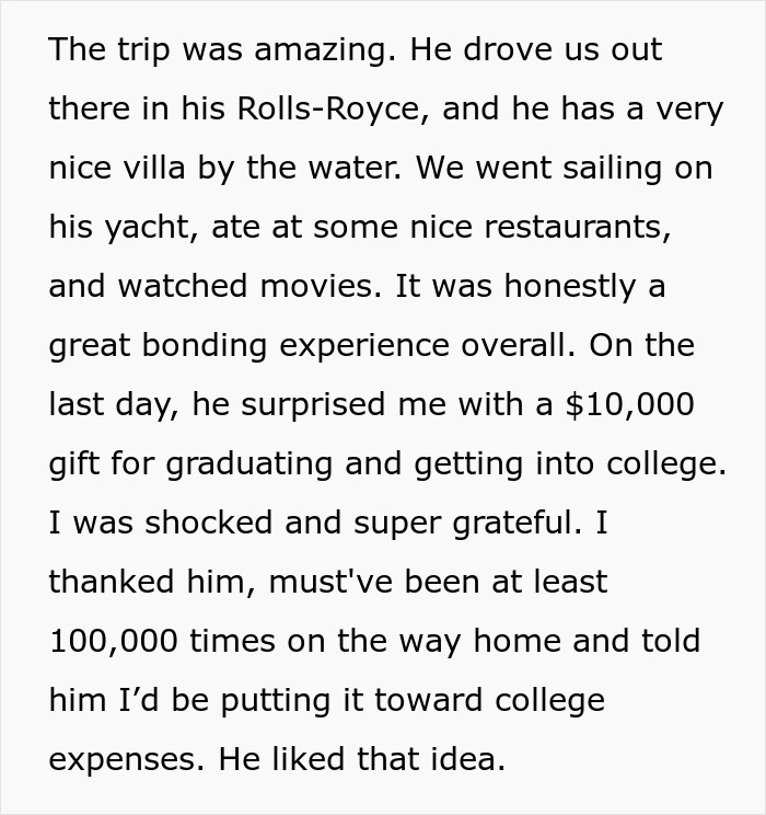 Wealthy Grandpa Gifts Grandson $10K For Getting Into College, Mom Mad He Won’t Share With Wild Sis