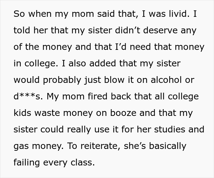 Wealthy Grandpa Gifts Grandson $10K For Getting Into College, Mom Mad He Won’t Share With Wild Sis
