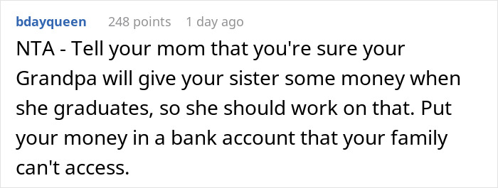 Wealthy Grandpa Gifts Grandson $10K For Getting Into College, Mom Mad He Won’t Share With Wild Sis