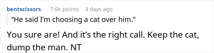Controlling BF Wants Woman To Get Rid Of Her Cat, She Bails On The Relationship Instead
