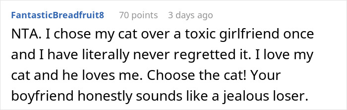 Controlling BF Wants Woman To Get Rid Of Her Cat, She Bails On The Relationship Instead