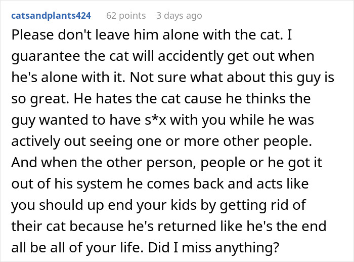 Controlling BF Wants Woman To Get Rid Of Her Cat, She Bails On The Relationship Instead