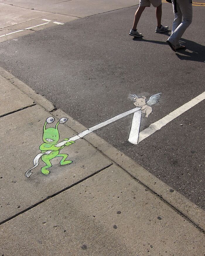 62 Doodled Creatures That Popped Up In Unexpected Places, By David Zinn (New Pics)