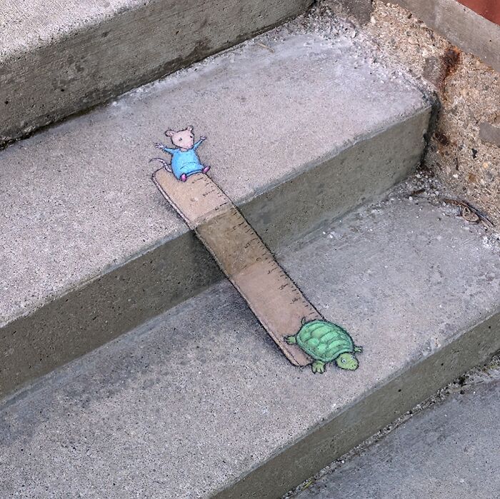 62 Doodled Creatures That Popped Up In Unexpected Places, By David Zinn (New Pics)