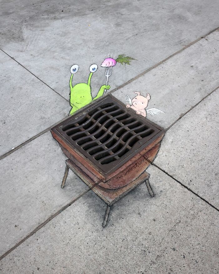 62 Doodled Creatures That Popped Up In Unexpected Places, By David Zinn (New Pics)