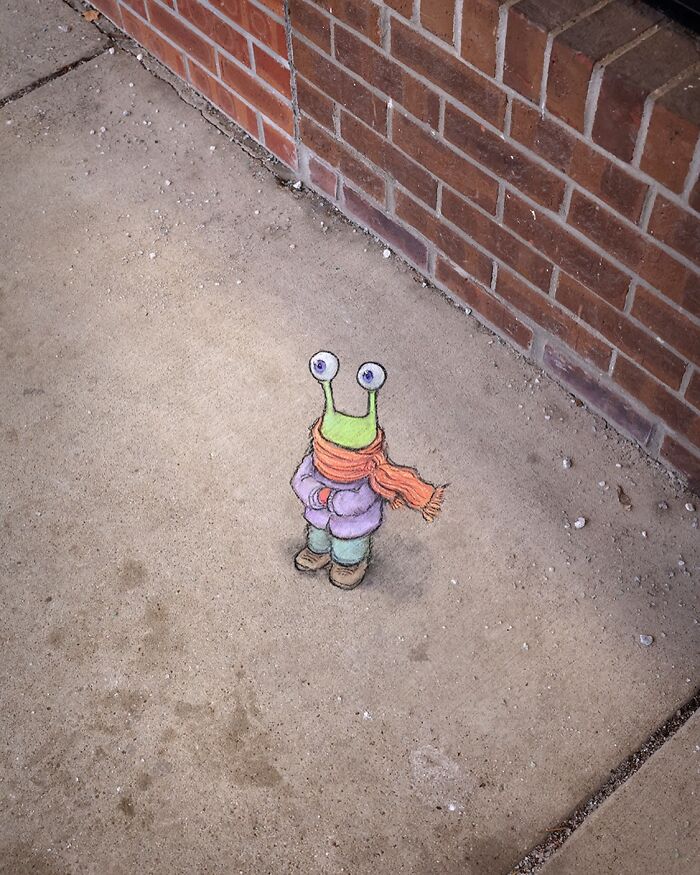 62 Doodled Creatures That Popped Up In Unexpected Places, By David Zinn (New Pics)