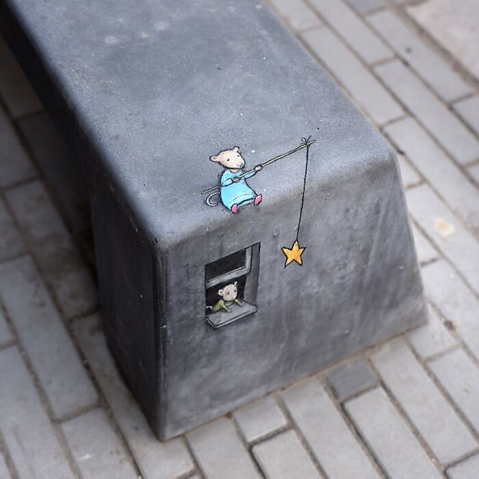 62 Doodled Creatures That Popped Up In Unexpected Places, By David Zinn (New Pics)