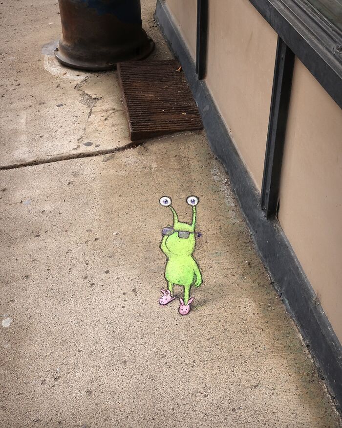 62 Doodled Creatures That Popped Up In Unexpected Places, By David Zinn (New Pics)