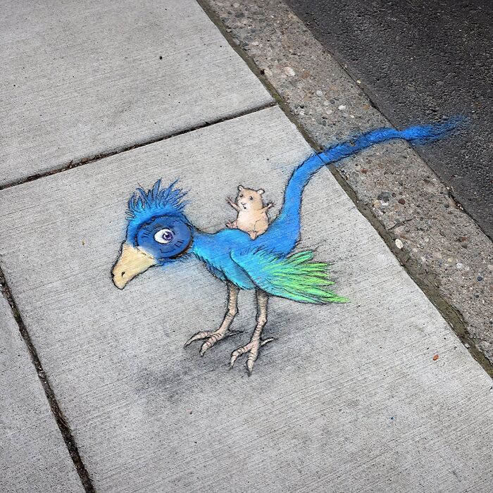 62 Doodled Creatures That Popped Up In Unexpected Places, By David Zinn (New Pics)