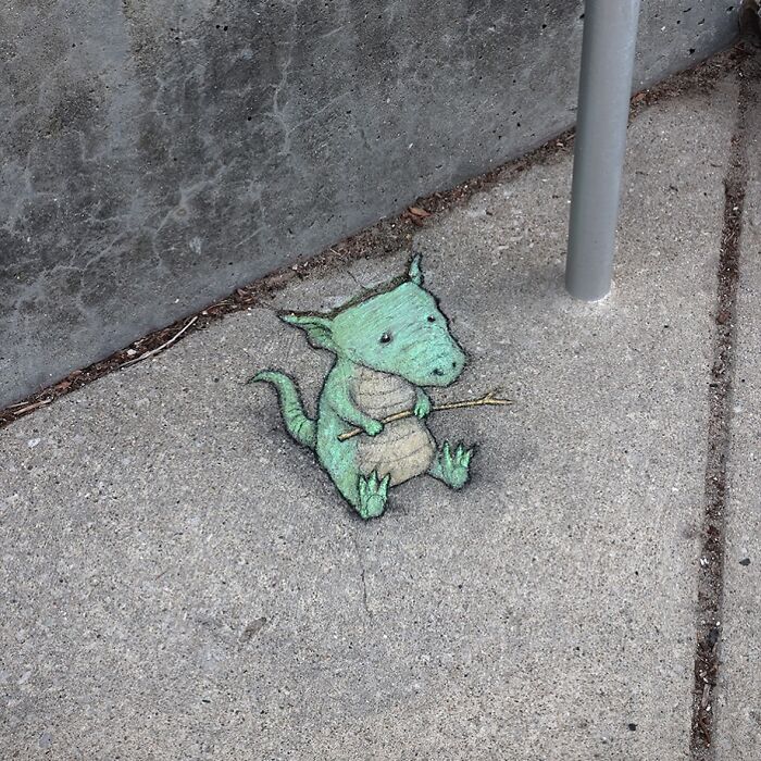 62 Doodled Creatures That Popped Up In Unexpected Places, By David Zinn (New Pics)
