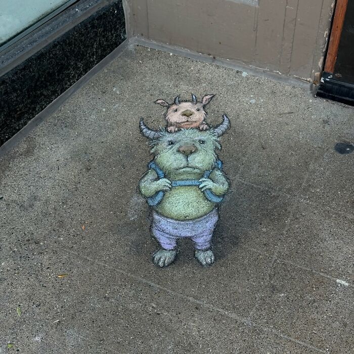 62 Doodled Creatures That Popped Up In Unexpected Places, By David Zinn (New Pics)
