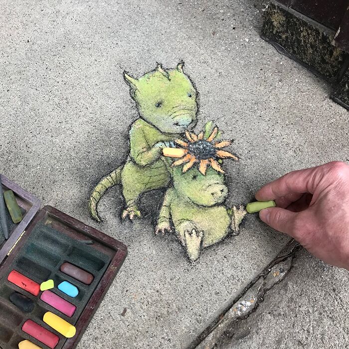 62 Doodled Creatures That Popped Up In Unexpected Places, By David Zinn (New Pics)