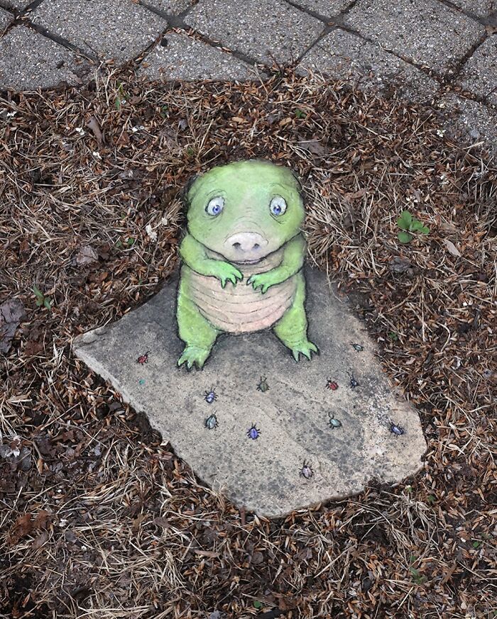 62 Doodled Creatures That Popped Up In Unexpected Places, By David Zinn (New Pics)