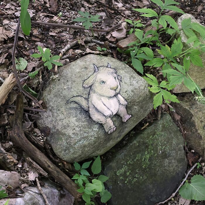 62 Doodled Creatures That Popped Up In Unexpected Places, By David Zinn (New Pics)