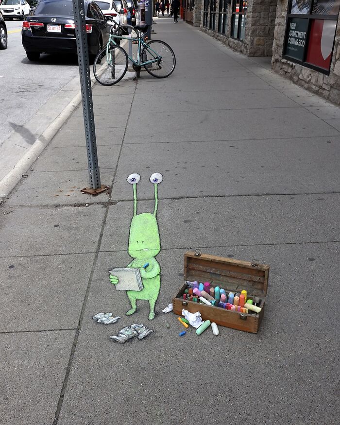 62 Doodled Creatures That Popped Up In Unexpected Places, By David Zinn (New Pics)