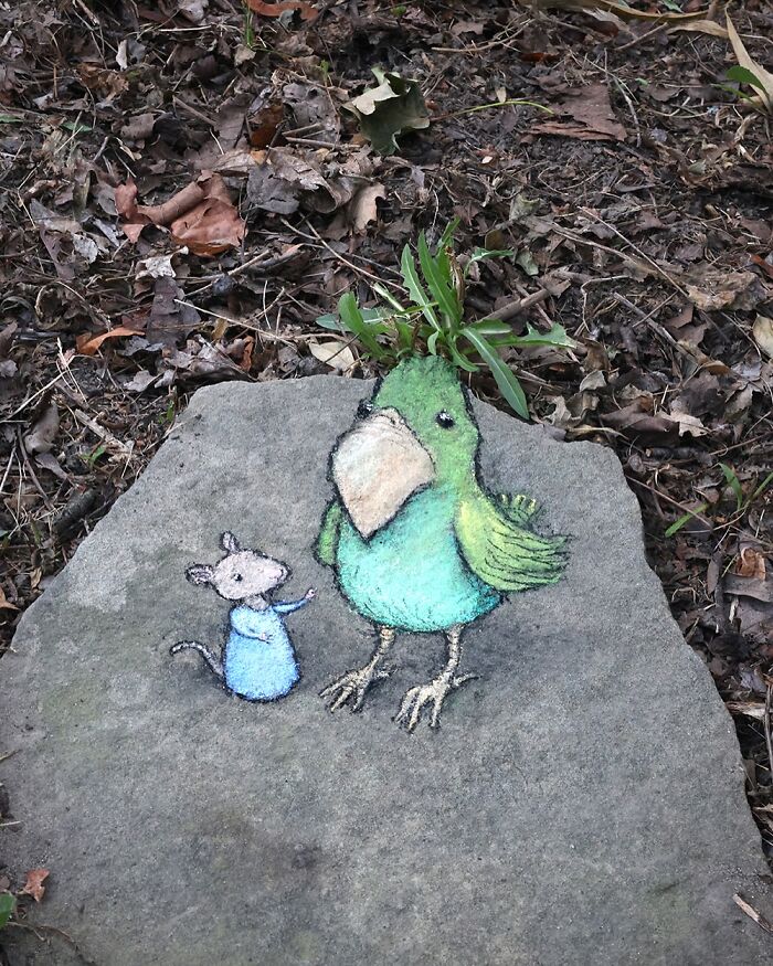 62 Doodled Creatures That Popped Up In Unexpected Places, By David Zinn (New Pics)