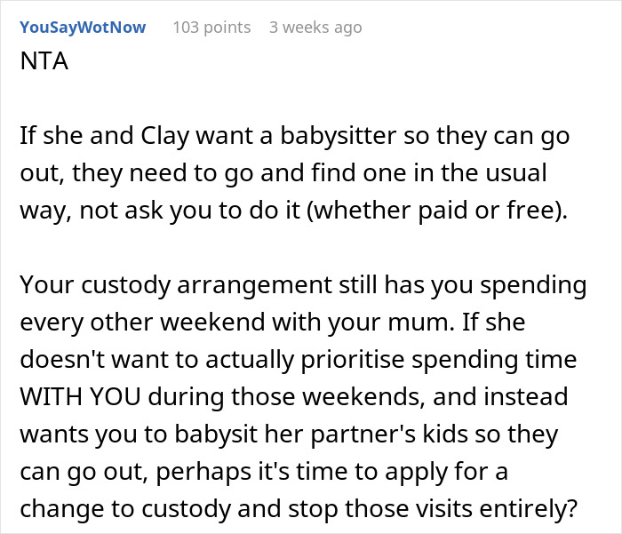 Absentee Mom Expects Teen To Pause His Life And Babysit Fiancé&#8217;s Kids So They Can Enjoy Their Dates