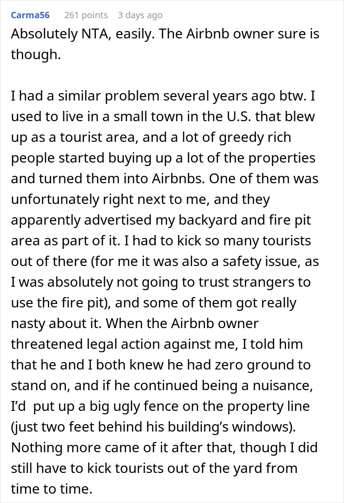 Homeowner Kicks Out Neighbor’s Airbnb Guests From His Patio, Get Accused Of Discrimination