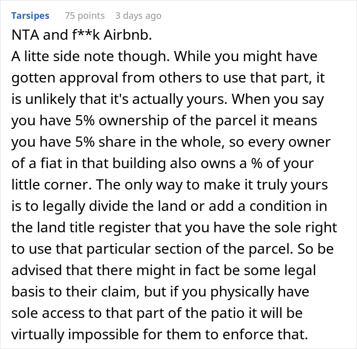 Homeowner Kicks Out Neighbor’s Airbnb Guests From His Patio, Get Accused Of Discrimination