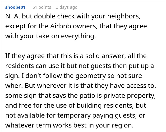 Homeowner Kicks Out Neighbor’s Airbnb Guests From His Patio, Get Accused Of Discrimination