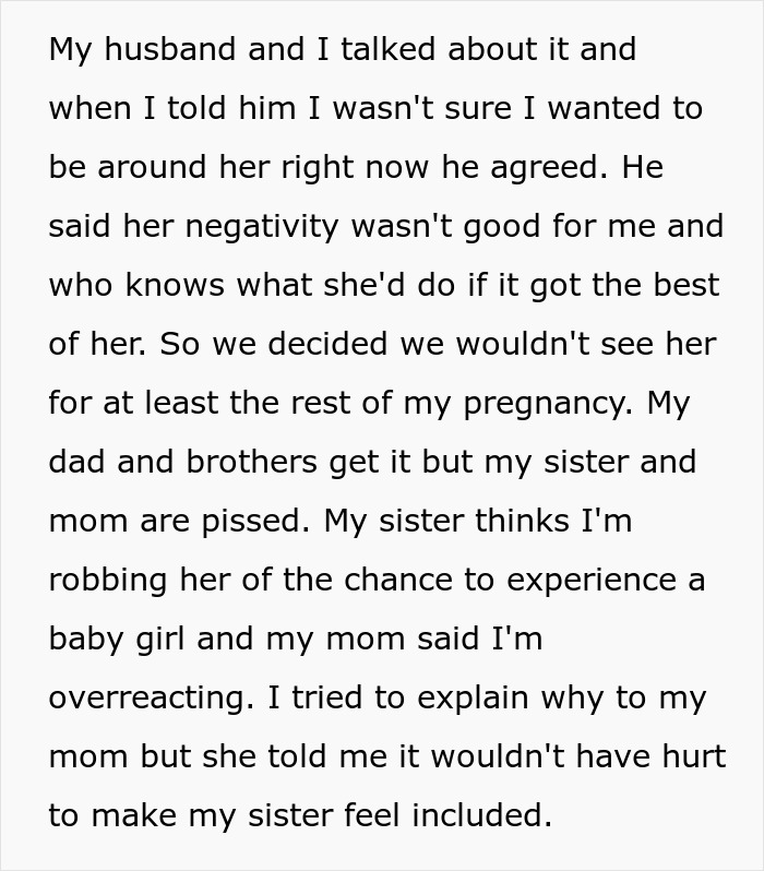 Pregnant Woman Scared Of Sister Who Is A Mom Of 6 Boys In The Case Her Baby Is A Girl