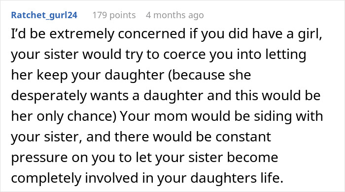 Pregnant Woman Scared Of Sister Who Is A Mom Of 6 Boys In The Case Her Baby Is A Girl