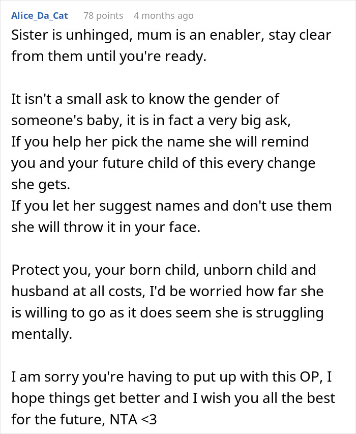 Pregnant Woman Scared Of Sister Who Is A Mom Of 6 Boys In The Case Her Baby Is A Girl
