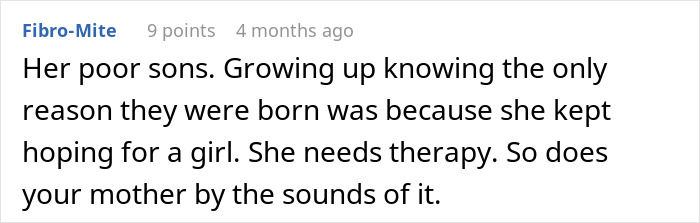 Pregnant Woman Scared Of Sister Who Is A Mom Of 6 Boys In The Case Her Baby Is A Girl