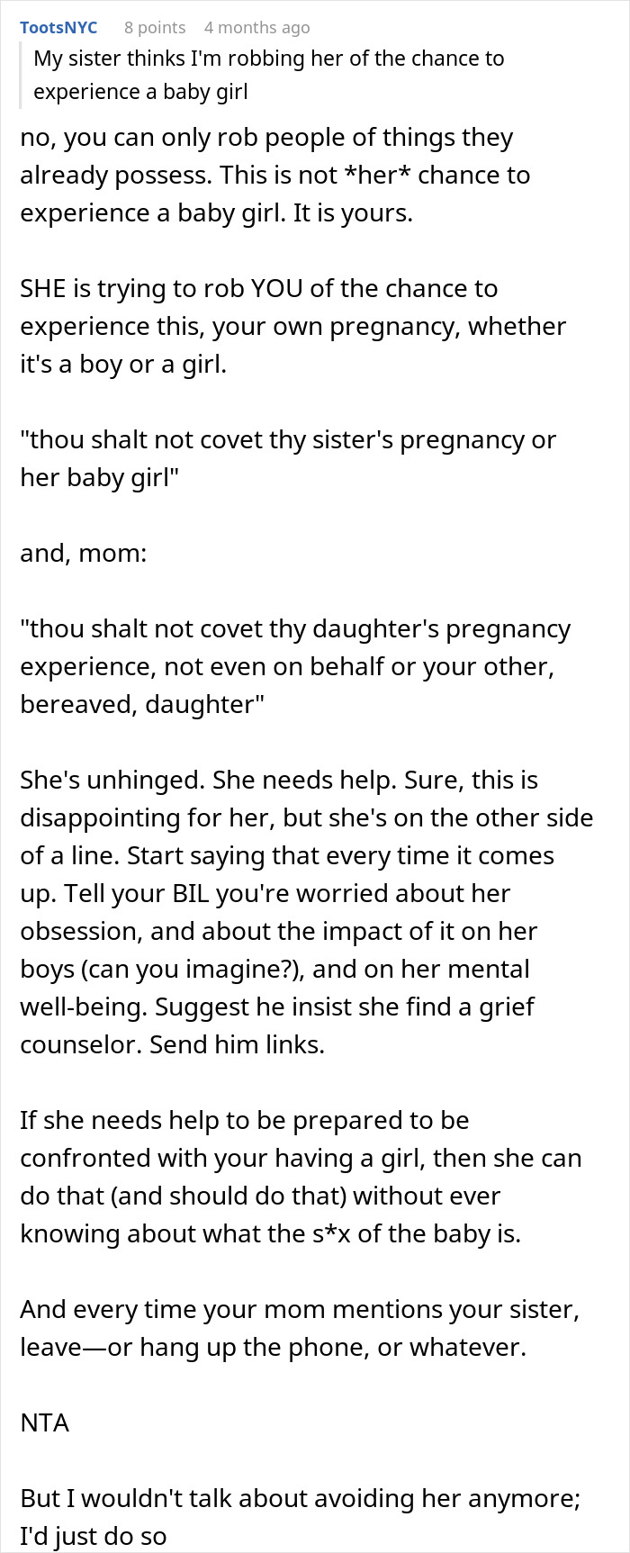 Pregnant Woman Scared Of Sister Who Is A Mom Of 6 Boys In The Case Her Baby Is A Girl