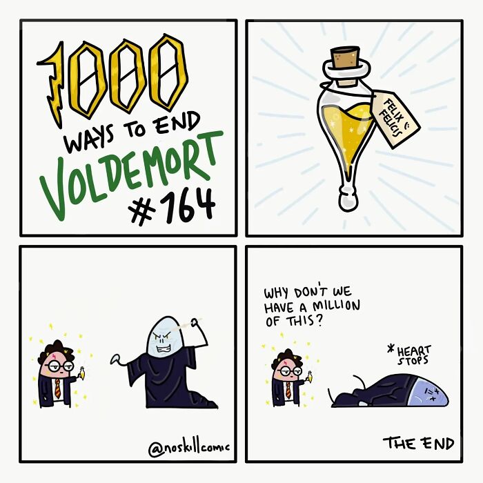 50 Harry Potter Comics By No Skill Comic That Outline 1,000 Ways To Defeat Voldemort