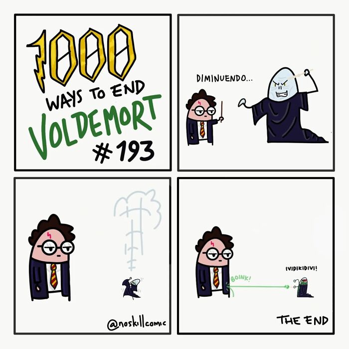 50 Harry Potter Comics By No Skill Comic That Outline 1,000 Ways To Defeat Voldemort