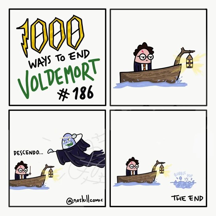 50 Harry Potter Comics By No Skill Comic That Outline 1,000 Ways To Defeat Voldemort