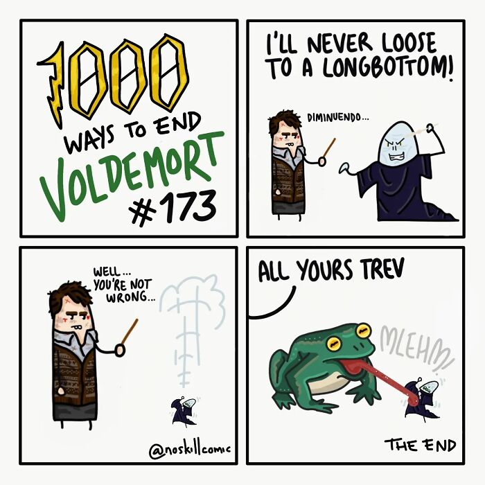 50 Harry Potter Comics By No Skill Comic That Outline 1,000 Ways To Defeat Voldemort