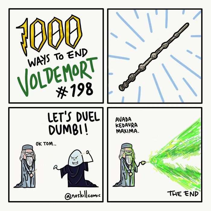 50 Harry Potter Comics By No Skill Comic That Outline 1,000 Ways To Defeat Voldemort