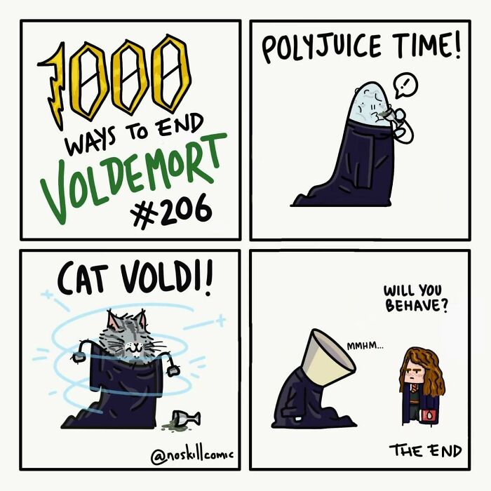50 Harry Potter Comics By No Skill Comic That Outline 1,000 Ways To Defeat Voldemort
