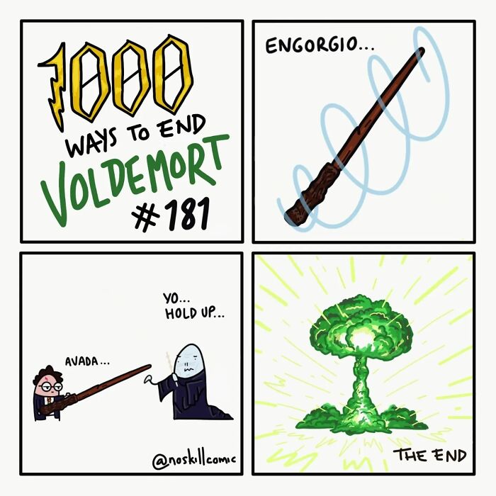 50 Harry Potter Comics By No Skill Comic That Outline 1,000 Ways To Defeat Voldemort